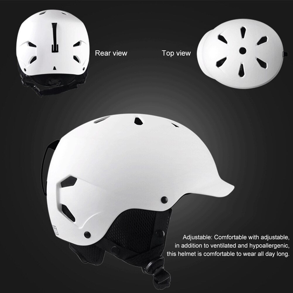 Casco de protección Unisex para deportes al aire libre moldeado integralmente, Snowboard, ciclismo, ajustable EPS, esquí, seguridad de conducción portátil