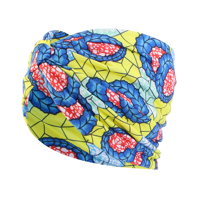 Bandeau torsadé imprimé africain pour femmes, bandeau élastique de sport, écharpe pour cheveux, large bandeau extensible, accessoires pour cheveux: kaki foncé
