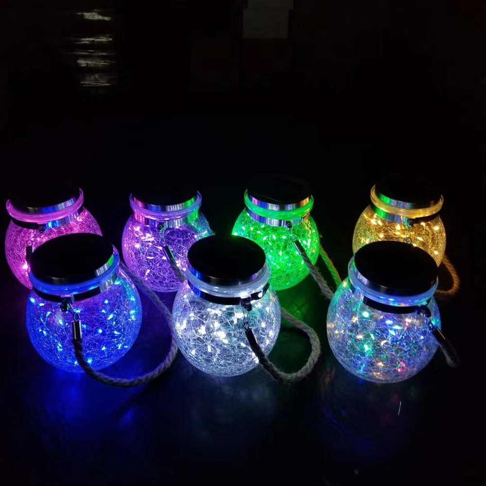 Led solar fairy light powered mason jar lights for outdoor patio party wedding garden gårdhave dekorative led lamper