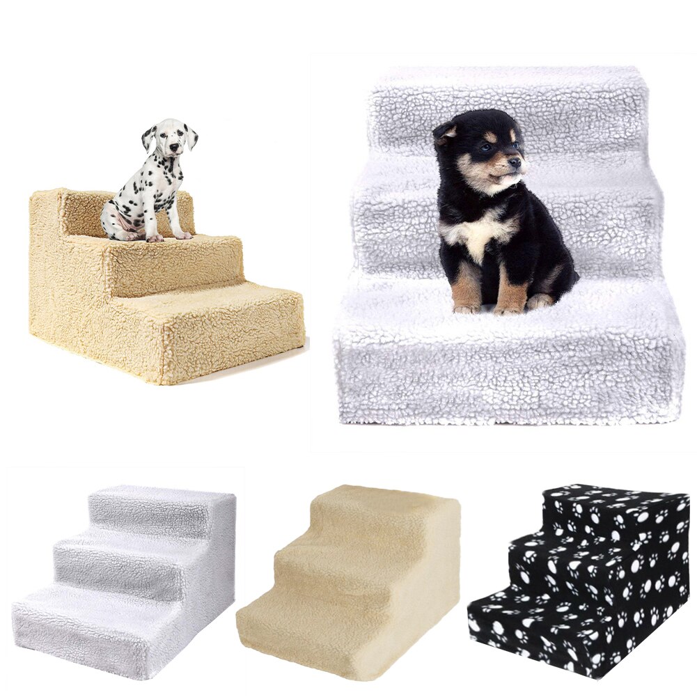 Dog House Dog Stairs Pet 3 Steps Stairs for Small Dog Cat Pet Ramp Ladder Anti-slip Removable Stairs