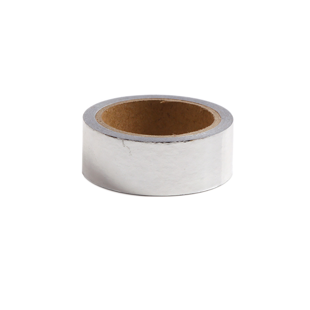 1PC Metallic Washi Tape Gold Silver Washi Masking Tape Collection DIY Scrapbooking Journaling Arts Crafts Tapes School Supplies: Silver