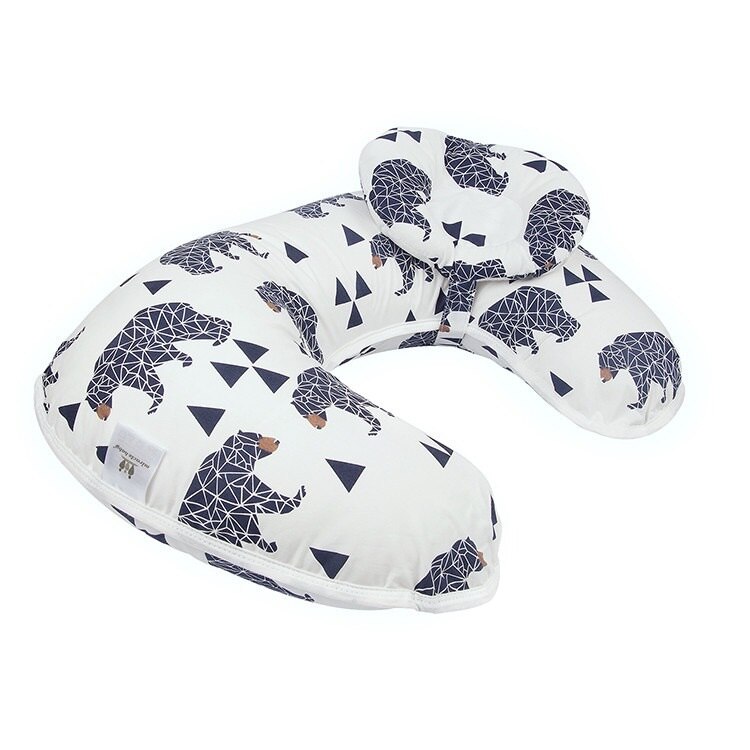 Oreiller d'allaitement pour nourrissons | Multifonctionnel, protecteur de la taille, en forme de U, coussin d'allaitement pour bébés: heixiong