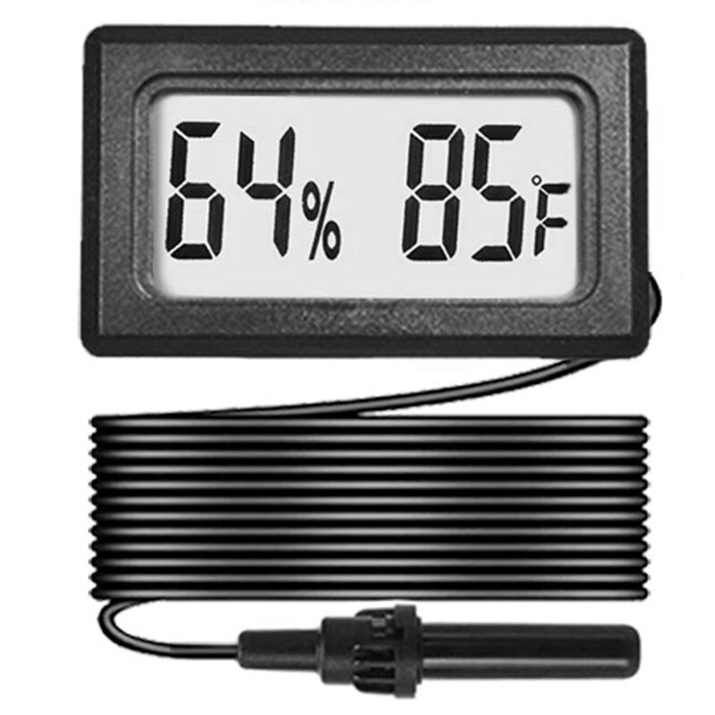 Mini Digital Hygrometer Thermometer for Incubator Reptile Gl Container Humidor Guitar Box Greenhouse(4Pcs)