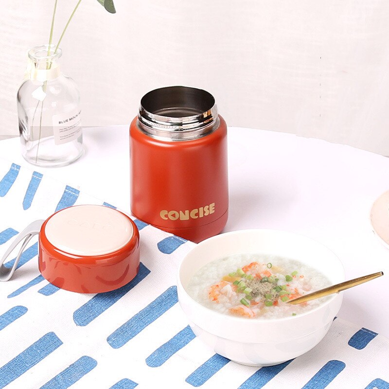 300ml Mini Food Thermos Portable Insulated Lunch Box Double Stainless Steel Food Container Tumbler BPA Free