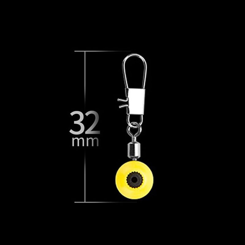 WALK FISH-flotador de pesca, 20 unids/lote, conectores de granos espaciales, herramientas de pesca de agua salada de mar, equipo de Metal de plástico: Yelllow