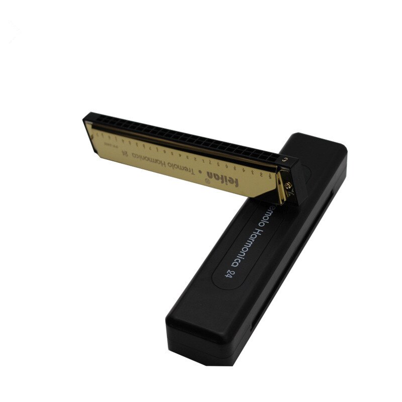 ZONAEL 24 holes Tremolo Harmonica Key of C harp Mouth Organ Musical Instruments Phosphor Bronze Reeds Woodwind Instruments