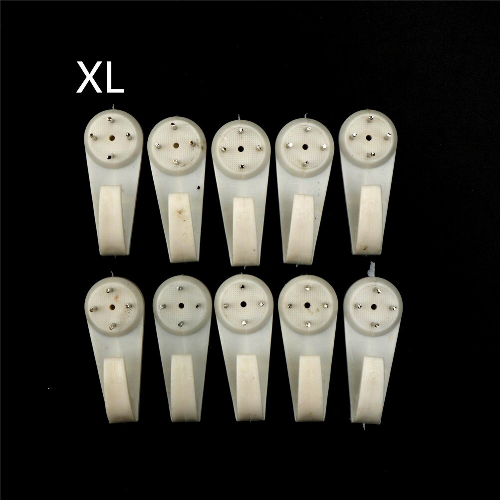 Plastic Multi Function Invisible Wall Mount Photo Picture Frame Clock Mirror Nail Hook Hanger Seamless Nail White