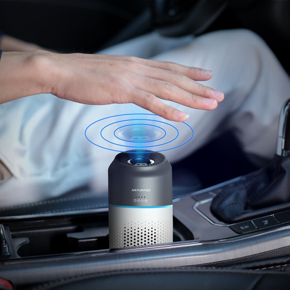 Portable Car Air Purifier Gestures Sensor Switch Eliminates Smoke Odor Cleaner Purification Machine For Home Car