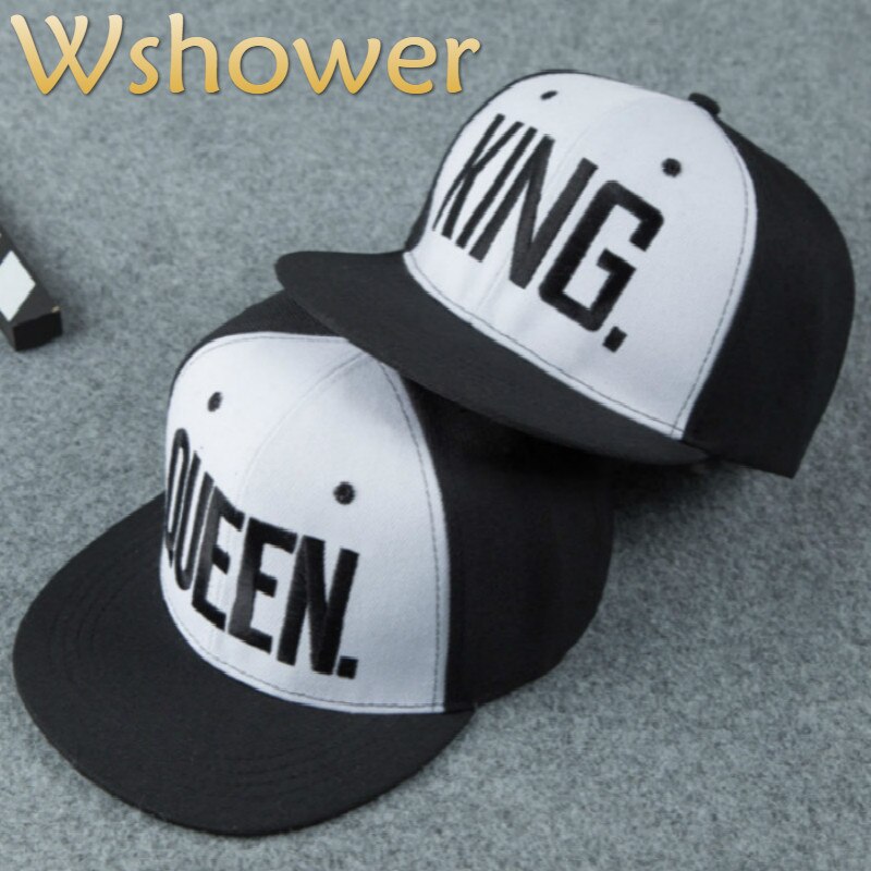 Casquette Hip-Hop roi reine | Casquette ajustable en coton avec lettres, broderie à bord plat, casquette de Baseball pour femmes et hommes, Streetwear, chapeaux Snapback