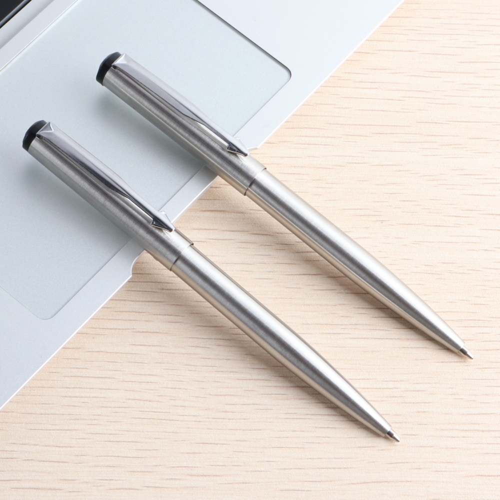 Metal Ballpoint Pen Press Style Commercial Pens For School Office Stationery Supplies Core Automatic Ball Pen