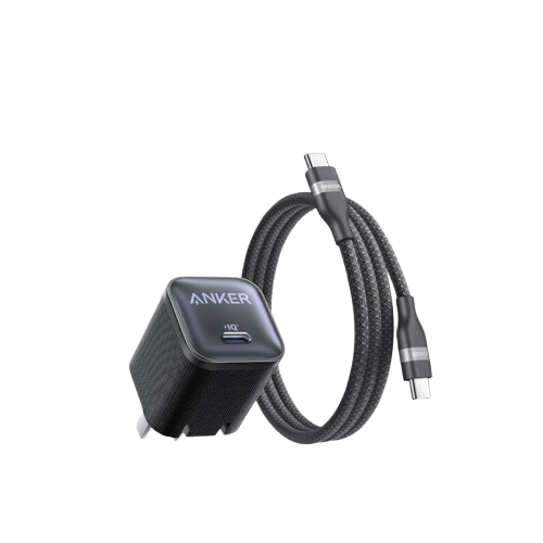 Anker Nano 45W Type C Charger Fast Charging Compact and Foldable Plug USB C Charger Anker's Advanced GaN-Powered Charger: black