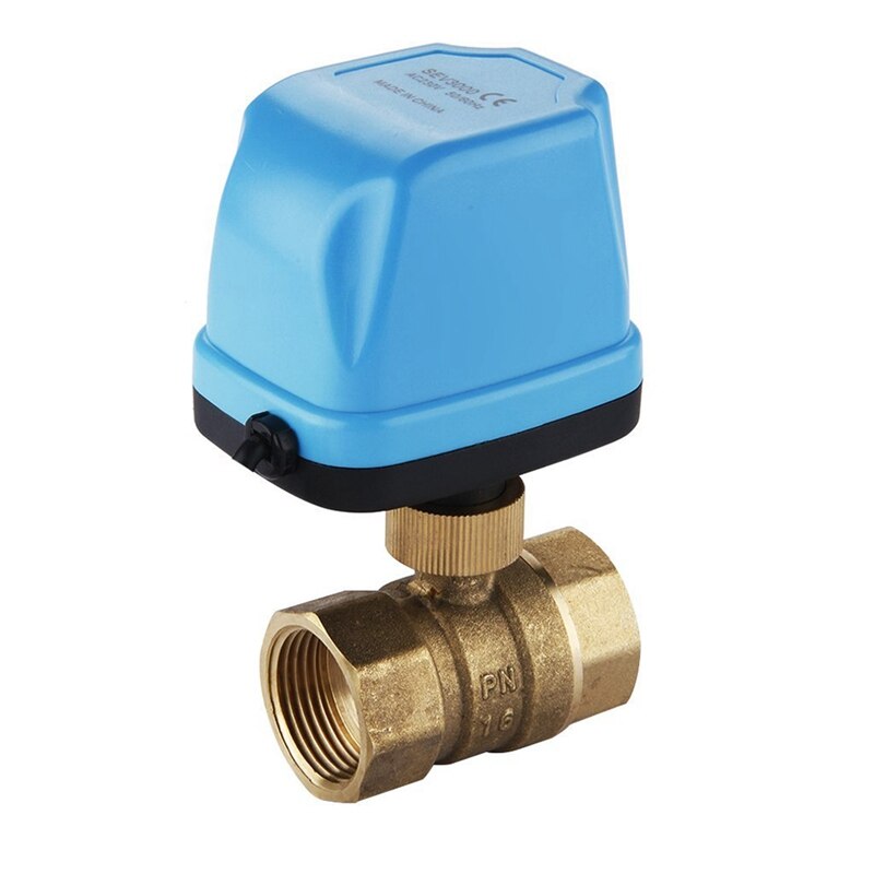 1 stk 2- -veis soneventil toveisventil motor kuleventil elektrisk ventil kuleventil 220v dn25 (g1.0 tommer) vendeventil med led lig