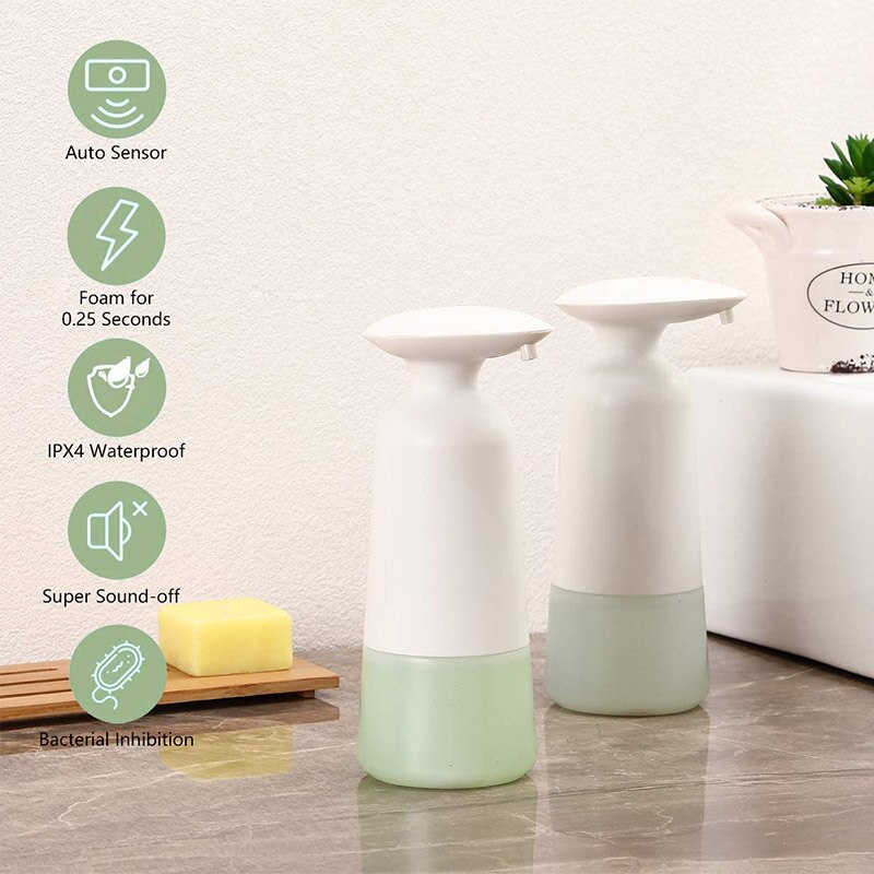 Soap Dispenser Hand Foaming Spray Sanitizer Touchless Battery Operated Liquid Soap Dispensers 350ML Automatic Soap Dispenser