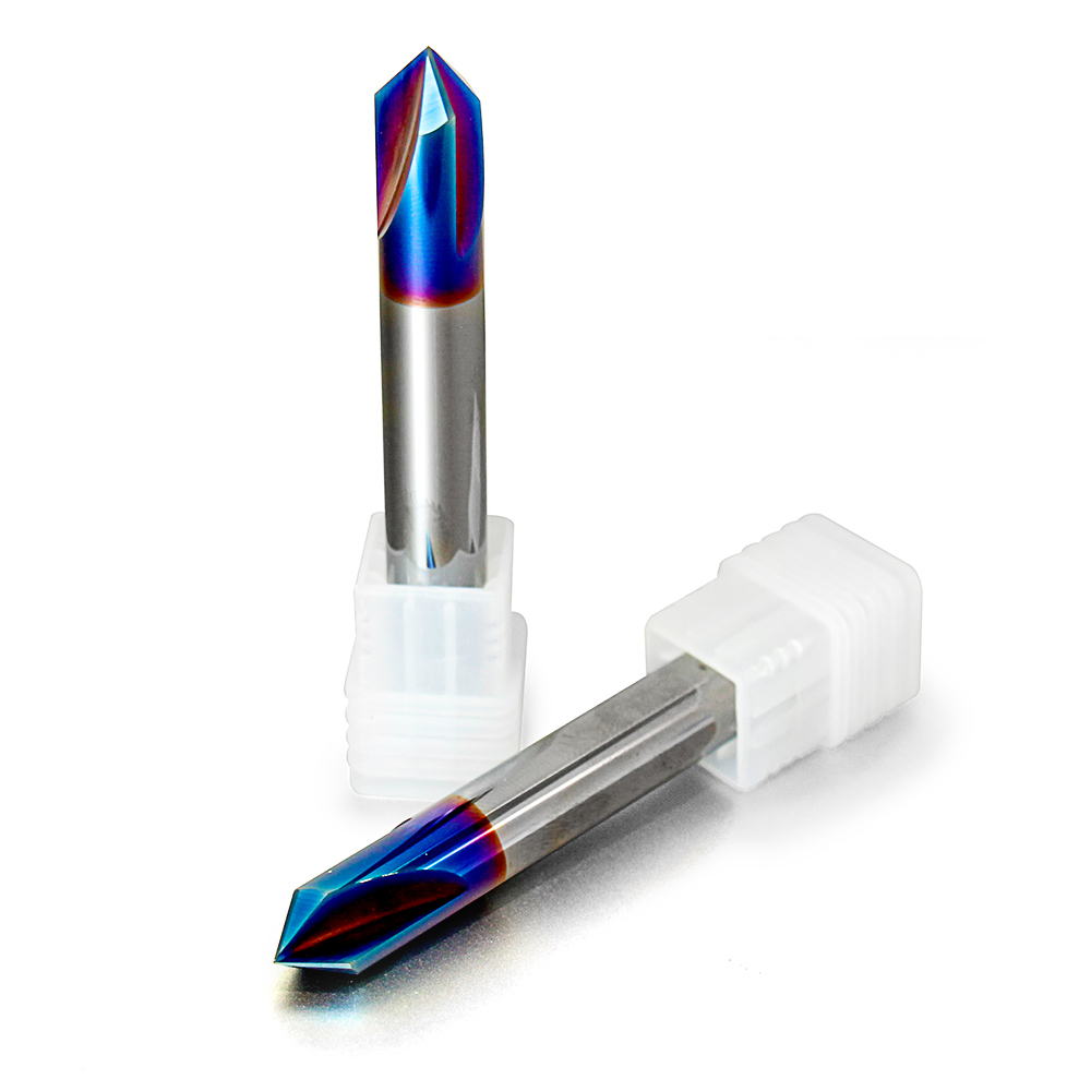 Augusttools Cnc Carbide Afkanten Frees Gecoat 3 Fluit Ontbramen Frees Graveren Carving Router Bit Gereedschap 60 90 120R