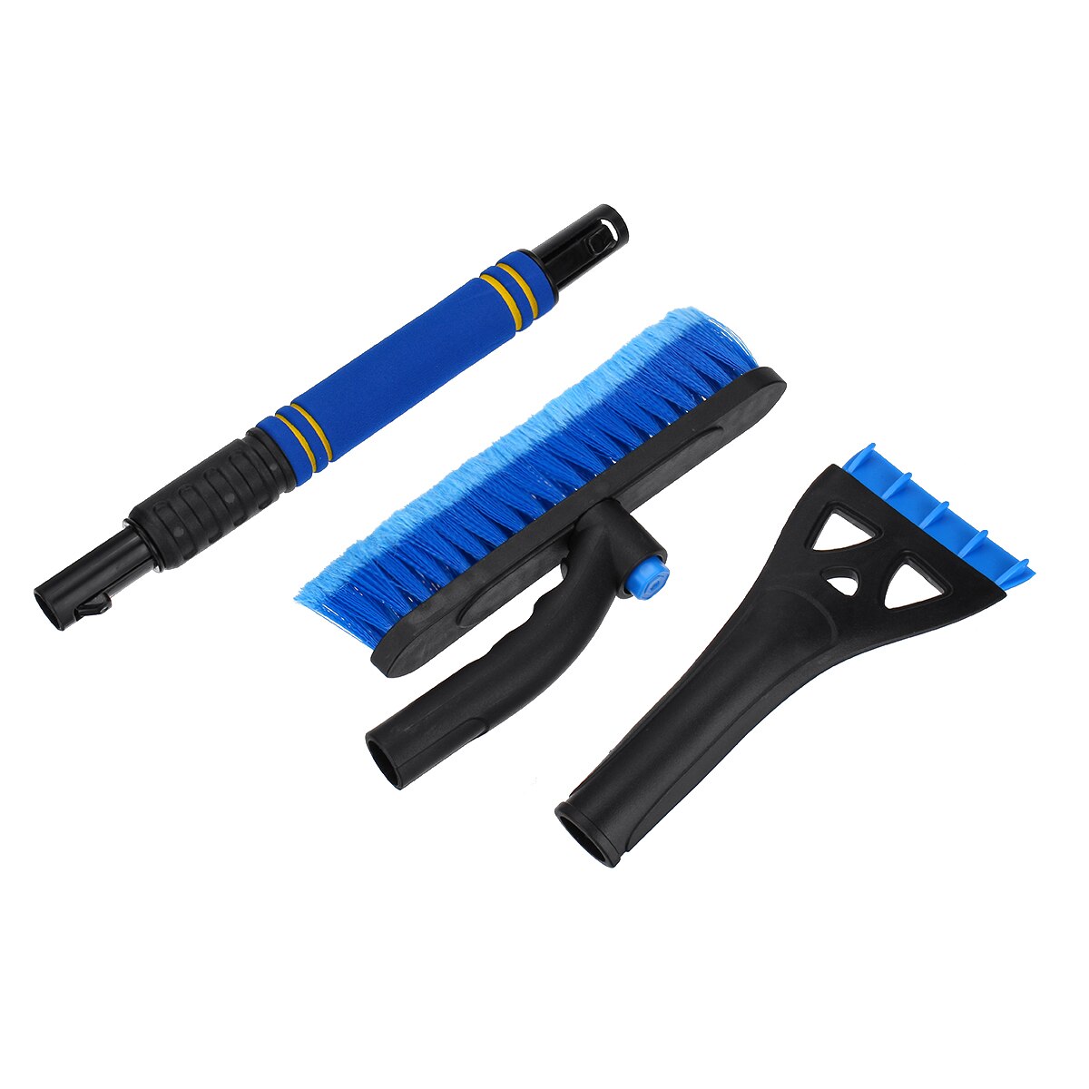 6 In 1 Auto Sneeuwschuiven Verwijdering Ijs Ontdooien Schrapen Sneeuw Vegen Borstel Met Ruitenwisser Bescherming Voor Voertuig Winter Gereedschappen set: 4 in 1 Blue