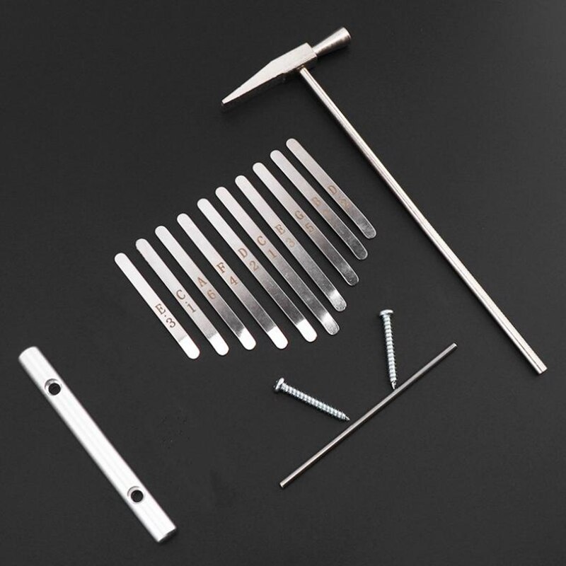 10 Key Kalimba Diy Kit Bass Wood Thumb Piano Mbira for Handwork Painting Parents-Child Campaign