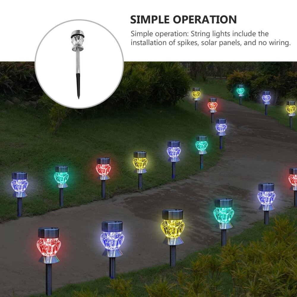 1 set tuinverlichting, gazonverlichting, led-verlichting, buitenverlichting op zonne-energie