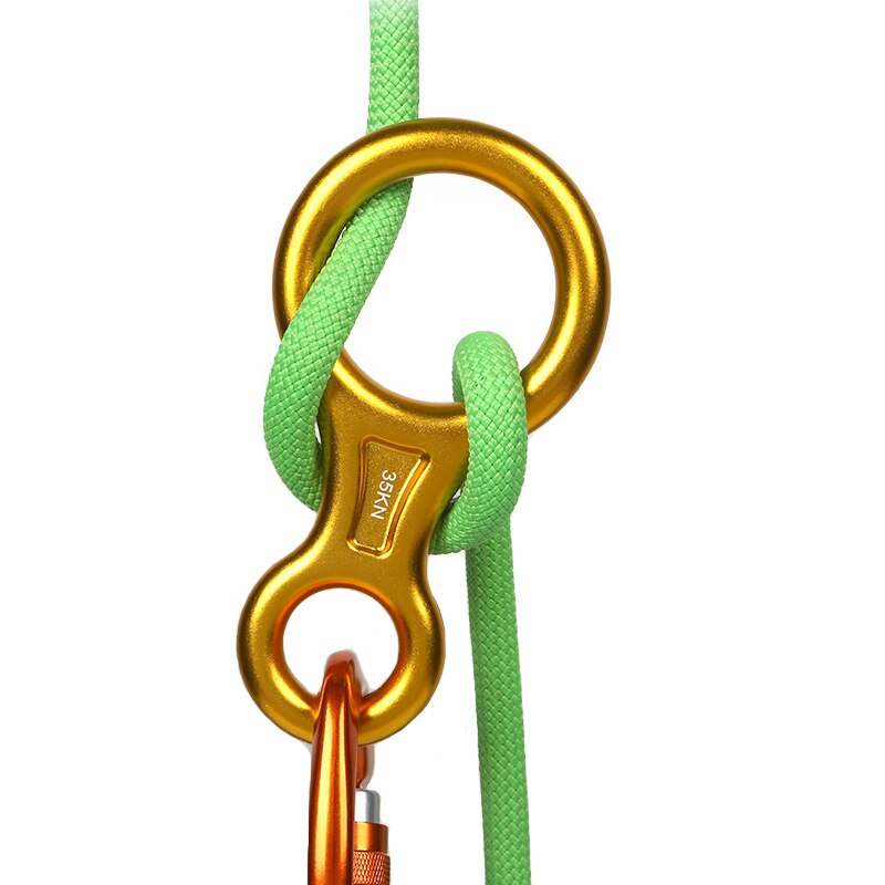 Climbing Gear Downhill Equipment 35KN Rescue Figure 8 Descender Carabiner Rigging Plate for Climbing Belaying Rappelling Device