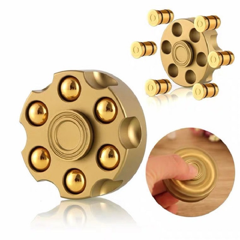 Relax Spinner Removable Bullet Revolver Fidget Spinner Metal Fingertip Gyro Metal Fidget Hand Spinner Stress Relief Toys
