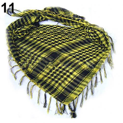 Unisex Sjaals Lichtgewicht Plaid Kwastje Arabische Woestijn Shemagh Keffiyeh Sjaal Wrap Pashmina Lente Plaid Sjaal Voor Vrouwen: YELLOW