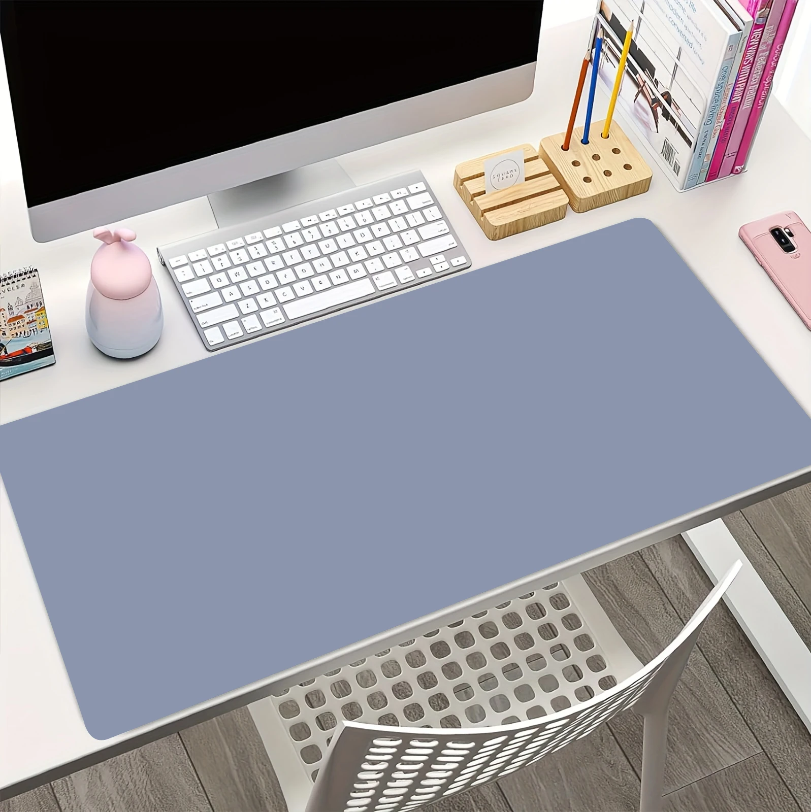 Roze en groene muismat Effen kleur Gaming HD Muismat XL Toetsenbordpads Antisliptapijt Bureaumat Kantooraccessoires Placemats
