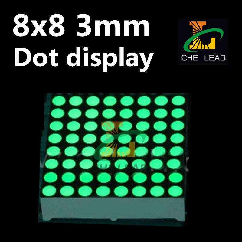 8*8 White 3mm highlight LED 32*32mm dot matrix display module 8X8 dot matrix module common anode