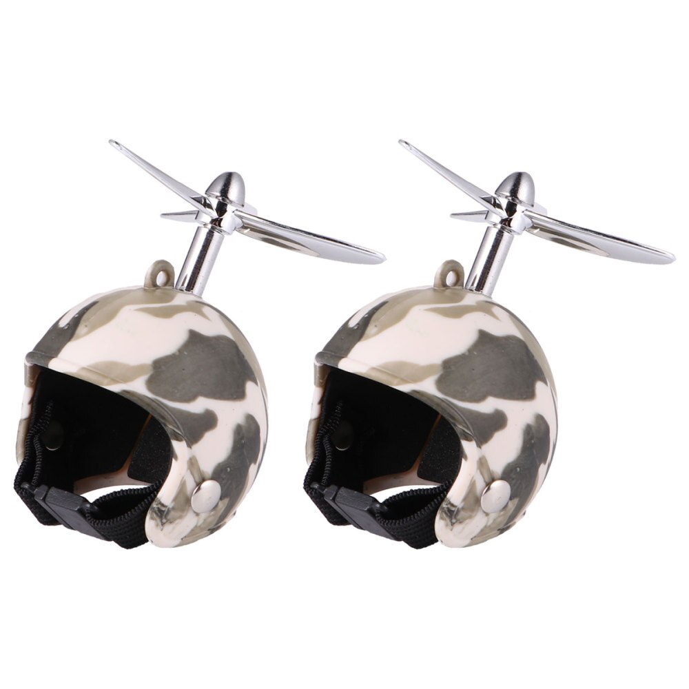 2pcs Chicken Helmet Protection Helmet Hens Pet Supplies Pet Hat for Chicken: Desert camouflage pa