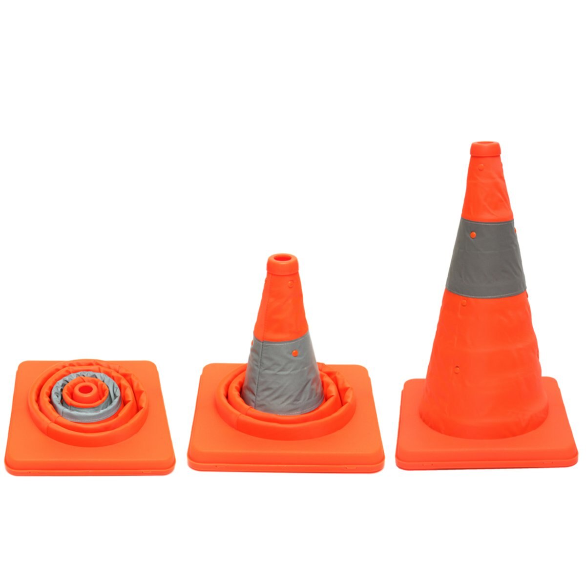 1Pc 40cm Folding Collapsible Orange Road Safety Cones Traffic Pops Up Parking Multi