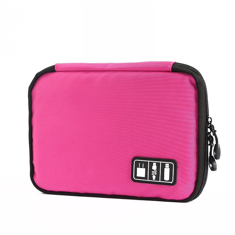 Watch Organizer Box FOR Apple watch band Strap iWatch box Packaging Watchband Holder roll bag Accessories Portable Storage Case: Rose red