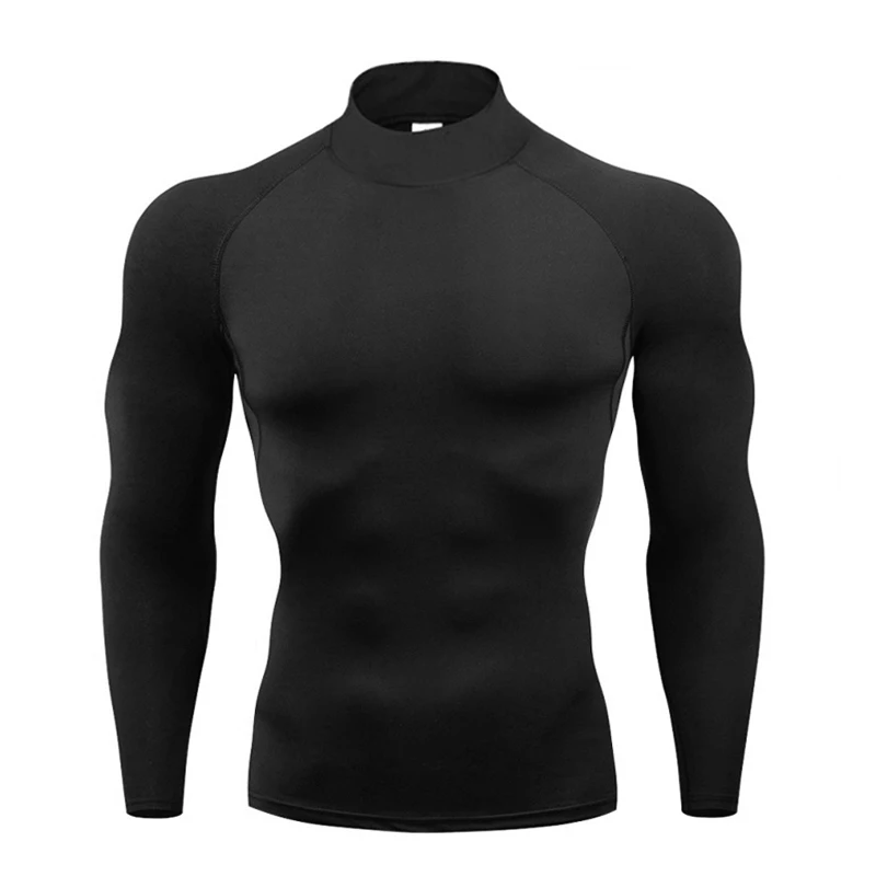 Männer Lauf T-Hemden Kompression Langarm Sport Hemden Fitness Engen Ausbildung Joggen Abschläge Fitnessstudio Sport schnell trocken Rashgard