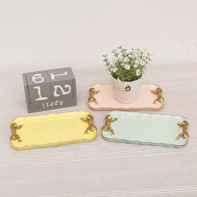 Nis retro hars opberglade snoepkleurige sieraden strik ketting dessert opbergbord thuiskantoor desktop decoratie mini lade