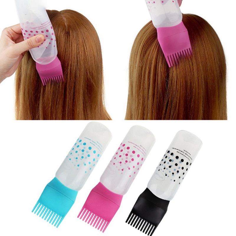 170Ml Multicolor Plastic Haarverf Hervulbare Fles Applicator Kam Doseren Salon Haarkleuring Kappers Styling Tool