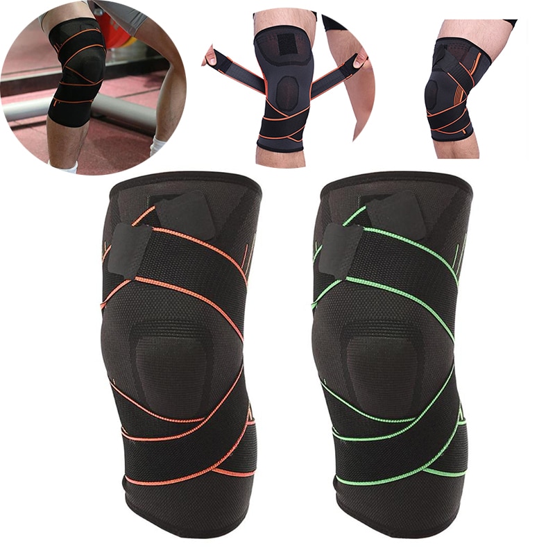 1Pc Knie Pads Outdoor Sport Veiligheid Ademend Elastische Brace Gym Trein Gewicht Bandage Compressie Pad Mouwen Sport Bescherming