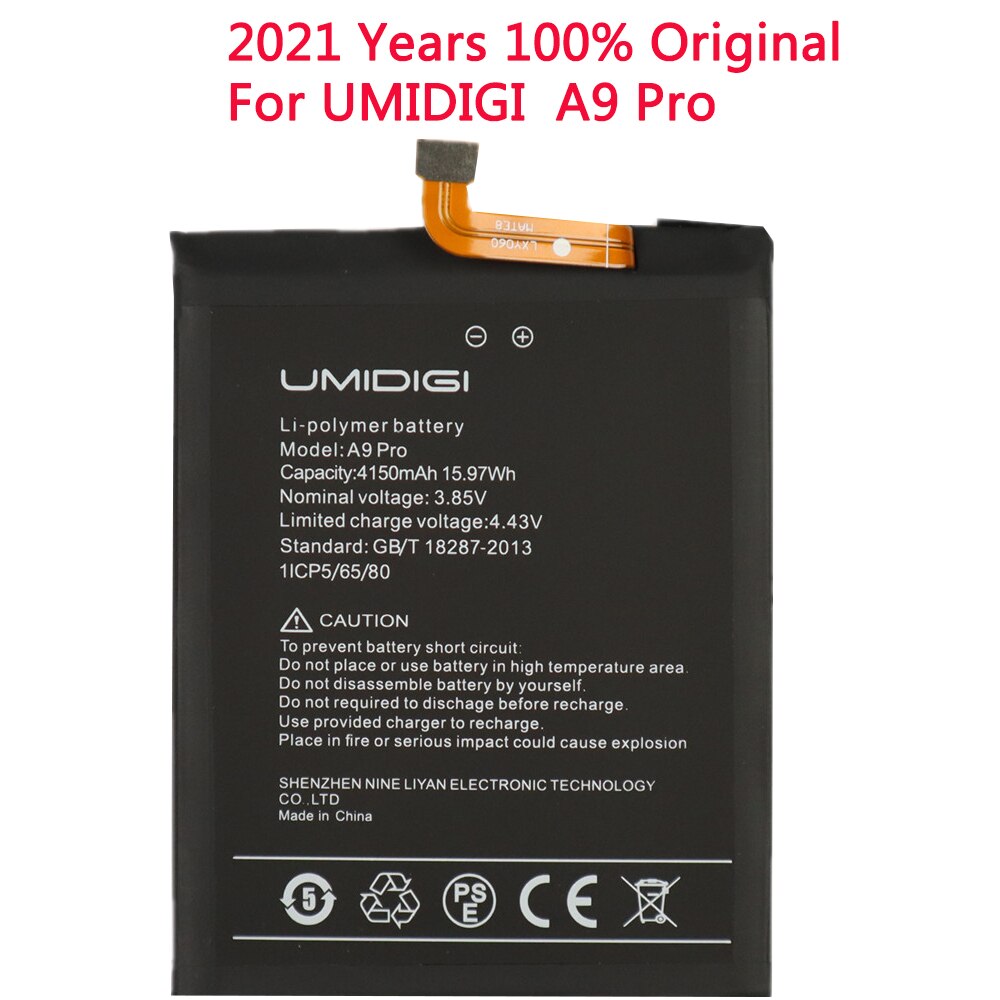 100% Originele Voor Umi Umidigi A9 Pro Batterij 4150Mah Vervangende Onderdelen Telefoon Accessoire Accu Met Tracking Nummer