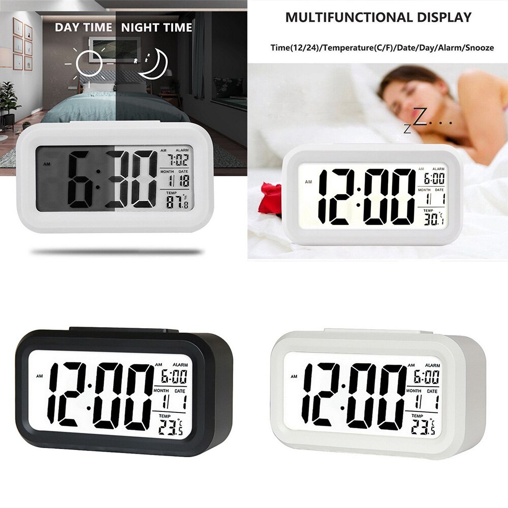 Digital Alarm Clock Battery Operated Back Light/Snooze Function/Large Digit Display LED Screen For Bedroom 1Pc Portable