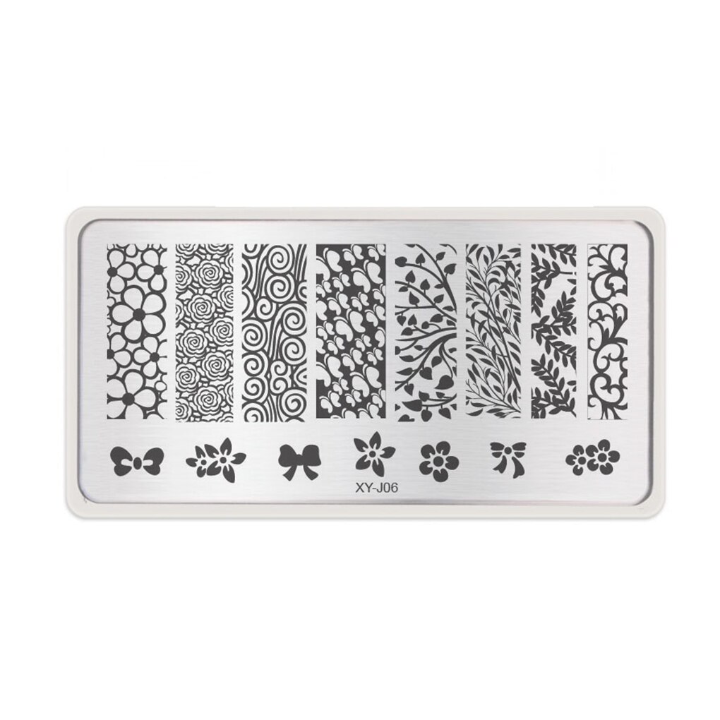 Pochoirs à ongles en , 1 pièce, modèles de tampons pour vernis à ongles en Gel, plaque d'image de manucure