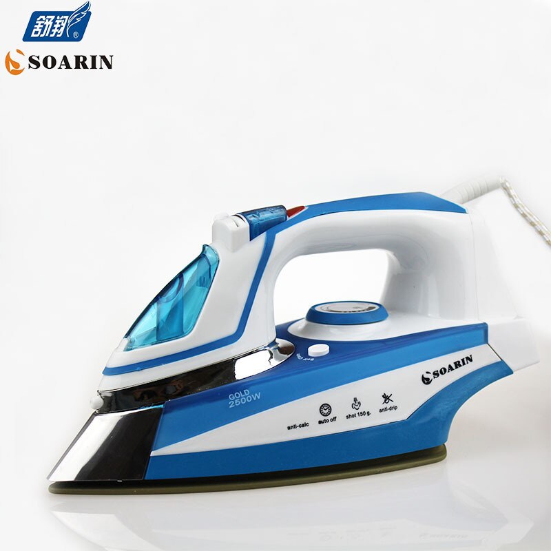 2500W Iron Steam Portable Flat Iron 4 Gears Wire Iron Smooth Baseplate Plancha De Vapor Para La Ropa Steam Iron for Clothes