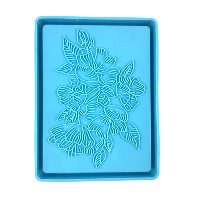 Rolling Tray Epoxy Resin Mold Jewelry Storage Holder Silicone Mould DIY Crafts Serving Plate Decorations Casting Tool: 5