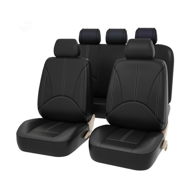 Autostoelhoezen auto-interieur stoelhoes beschermer voor voor- en achterbank rugkussen mat met rugleuning voor de meeste auto's, vrachtwagens, suv's
