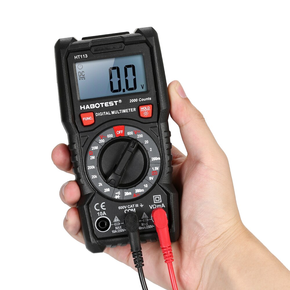 Digitale Multimeter 2000 Counts Portable Multi Meter Voltmeter Amperemeter Ohmmeter Meten Ac Spanning Weerstand Test