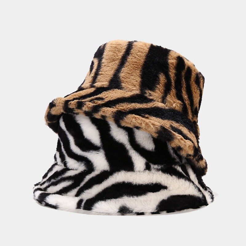 algodón patrón de cebra sombrero de cubo sombrero de pescador de viaje al aire libre sombrero para el sol gorra sombreros para hombres y mujeres 291