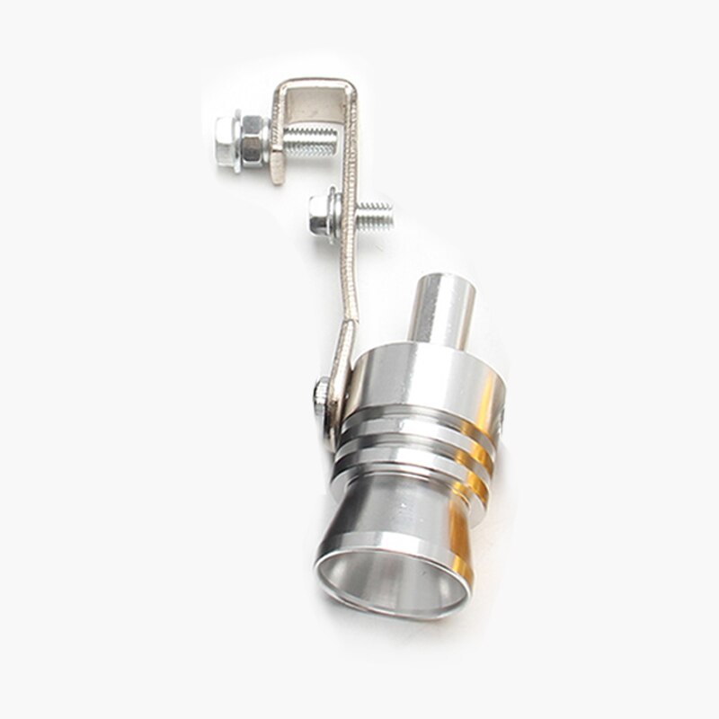 XL Universal Car Turbo Whistle Motorcycle Refitting Turbo Whistle Exhaust Pipe Sound Turbo Tail Auto Car Blow-off Valve Whistle: Sliver XL