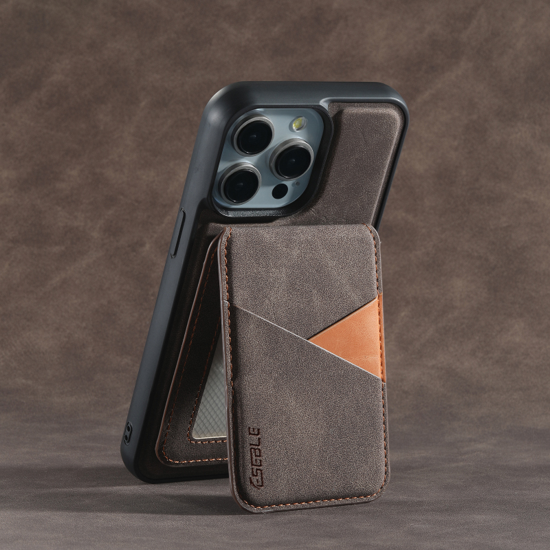 Magsafe Magnetic Wireless Charging Wallet Card Slot Bracket Leather Phone Case For iPhone 16 Pro Max 14 13 15 Pro Max Back Cover