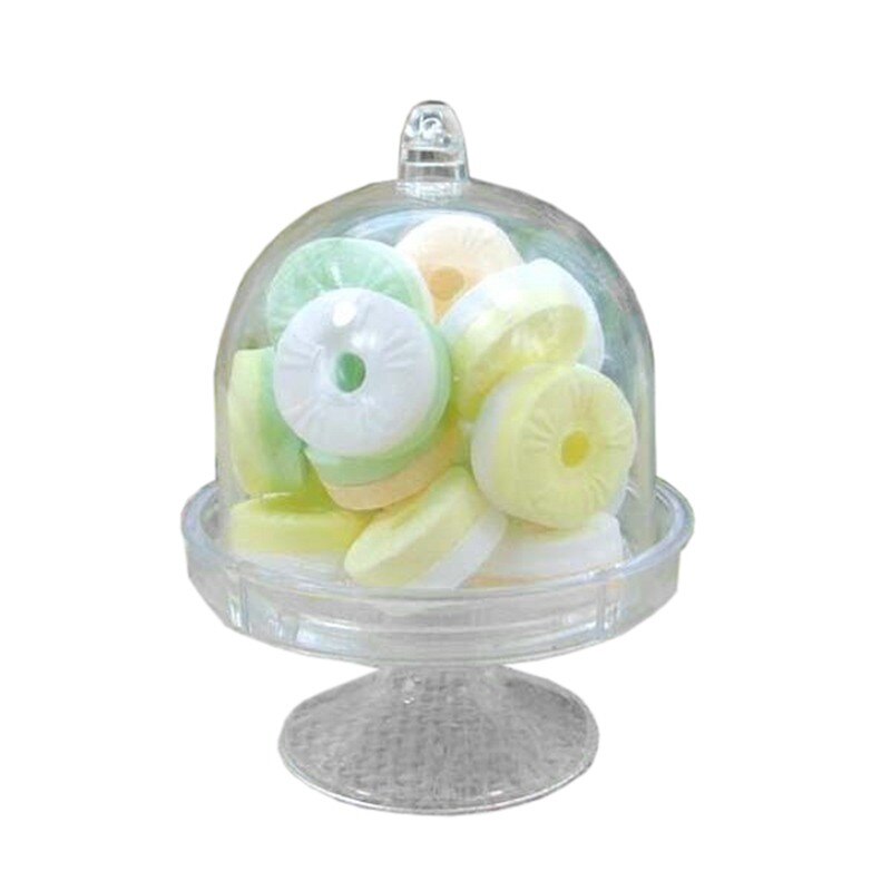 12x Mini Cake Stand Cupcake box Wedding Party Plastic Candy Box