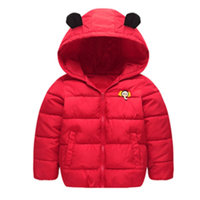Rusland Kinderen Kleding Winter Down Jas Jongen Bovenkleding Jas Dikke Waterdichte Snowsuit Baby Meisje Kleding Parka Baby Overjas: Rood / 90cm