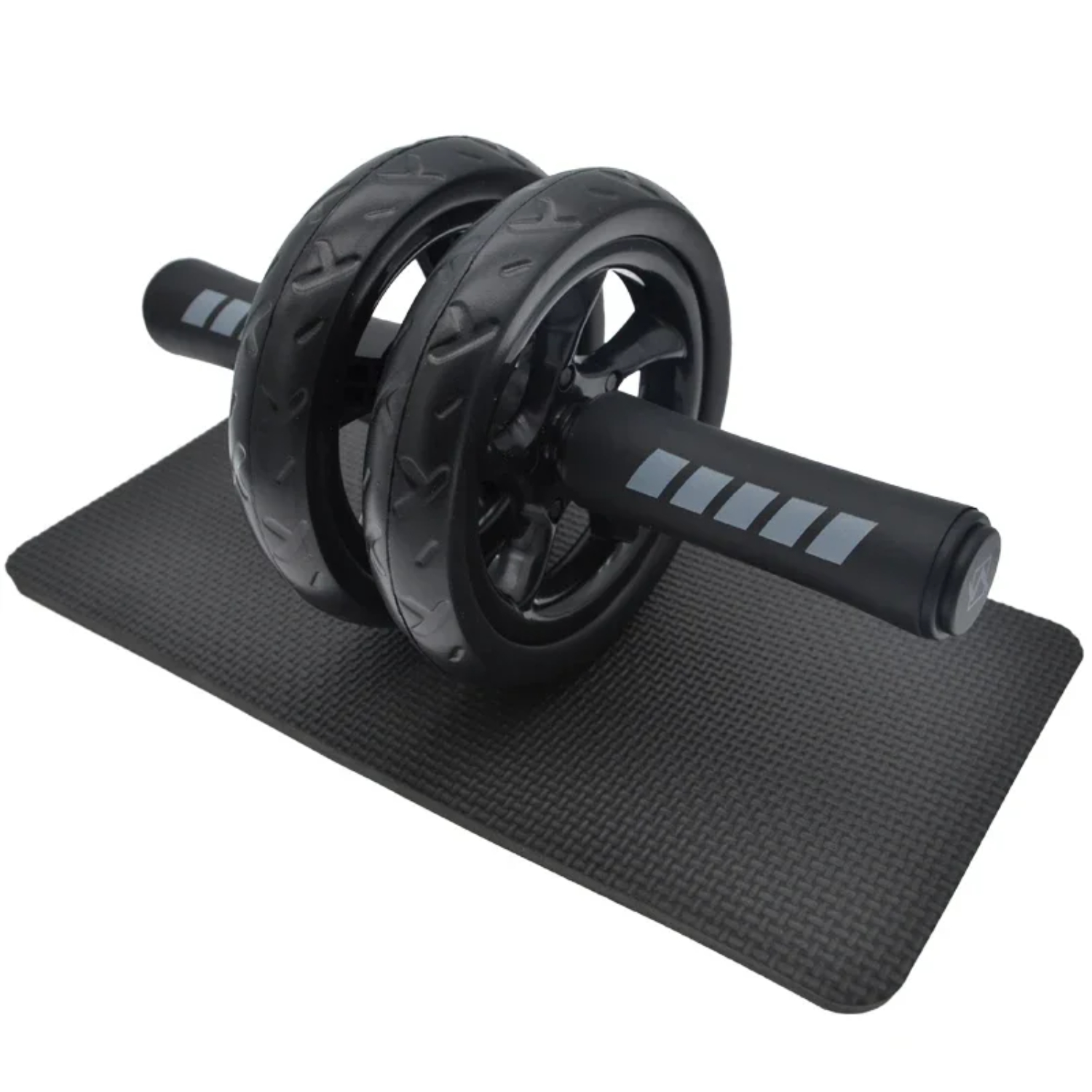 Rolo Ab antiderrapante mudo de 15 cm de roda dupla de alta qualidade: equipamento de fitness eficaz para grandes treinos Ab e construção muscular