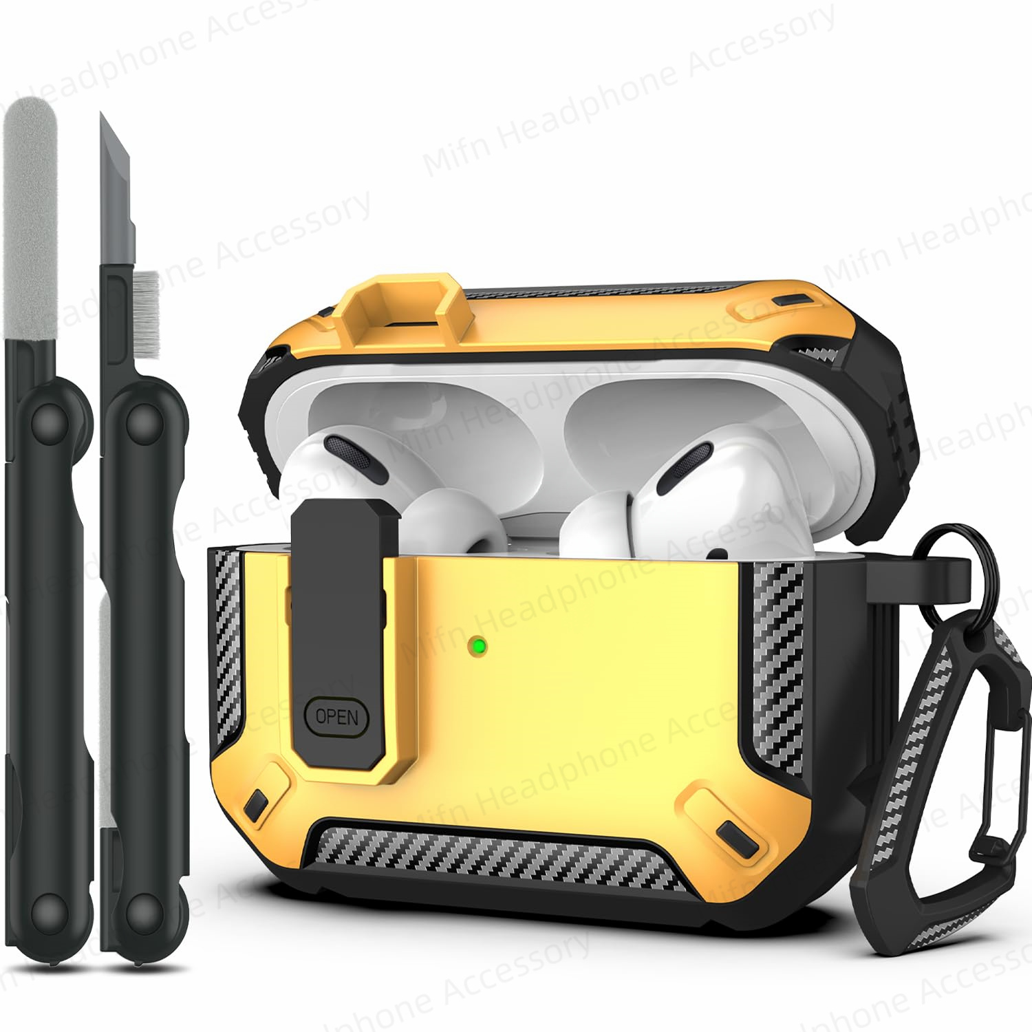 AirPod Pro switch case with Cleaner Kit Luxury Fall Prevention TPU Protective Cover For AirPod Pro 3rd/2nd Generation Case: 2XS / Olive