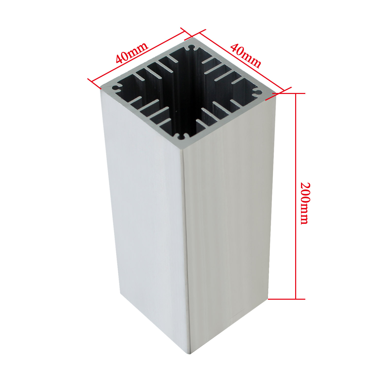 Aluminum U Type TO-3P Heat Sink Dense Tooth Cooler Fin Cooling Radiator 100 x 40