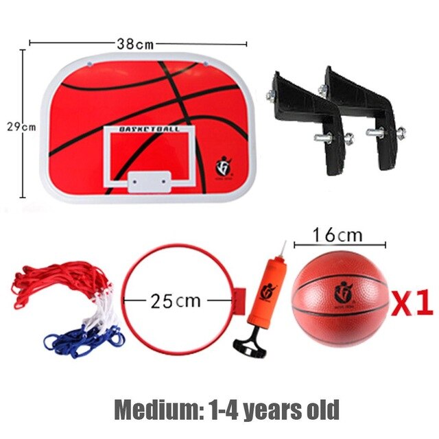 Basketball Hoop - Portable Plastic - 3 Sizes Available - Outdoor Shooting Equipment: Yellow