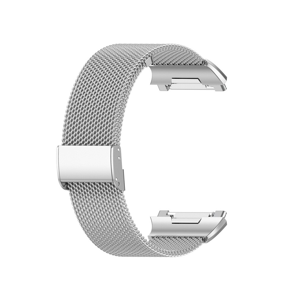 Bransoletka dla Fitbit ionic opaska z inteligentnym zegarkiem pasek dla Fitbit ionic paski metalowe ze stali nierdzewnej wymiana opaska sportowa na nadgarstek: Srebrny / L